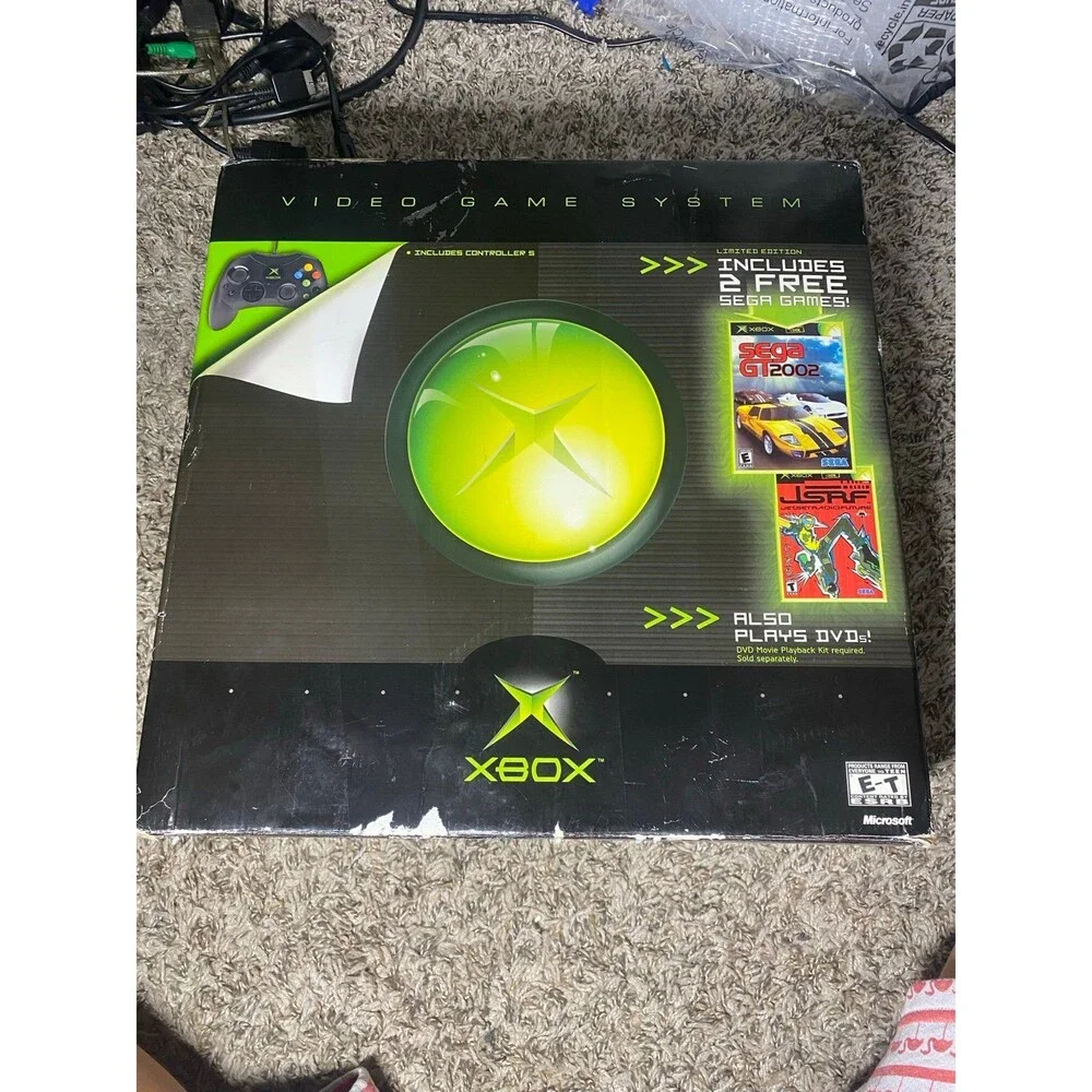 Original Xbox Microsoft Console CIB Complete In Box Foam / Hookups / insert